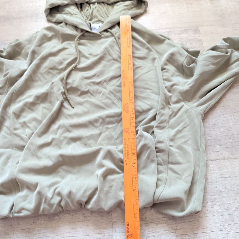 Athleta Seasoft Bubble Hem Hoodie Small S Sage Green Pullover Sweatshirt Soft - Picture 4 of 8